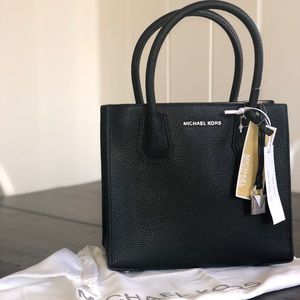 NEW Michale Kors Black Leather Medium Tote